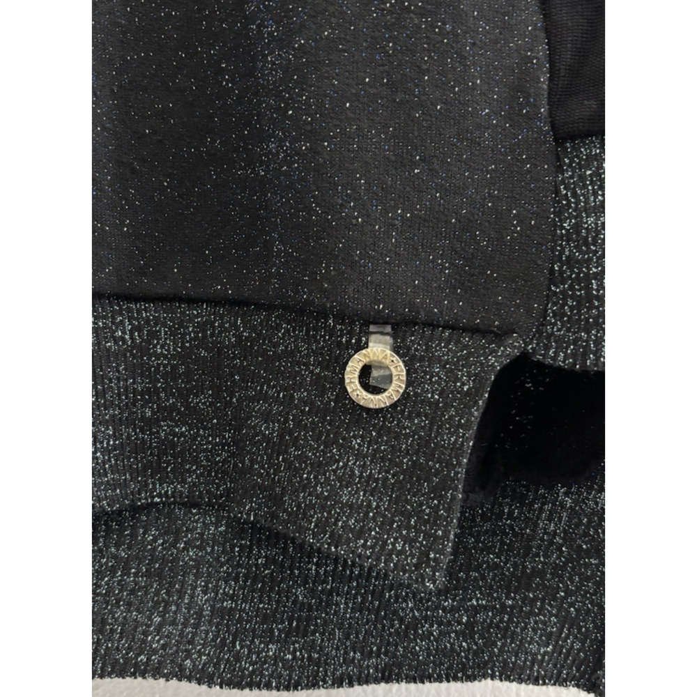 Ermanna Black Knit Sweater Solid Long Sleeve Size… - image 7